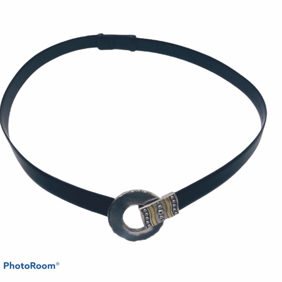 Chico's Accessories - CHICO’S Leather Belt With Metal Buckle